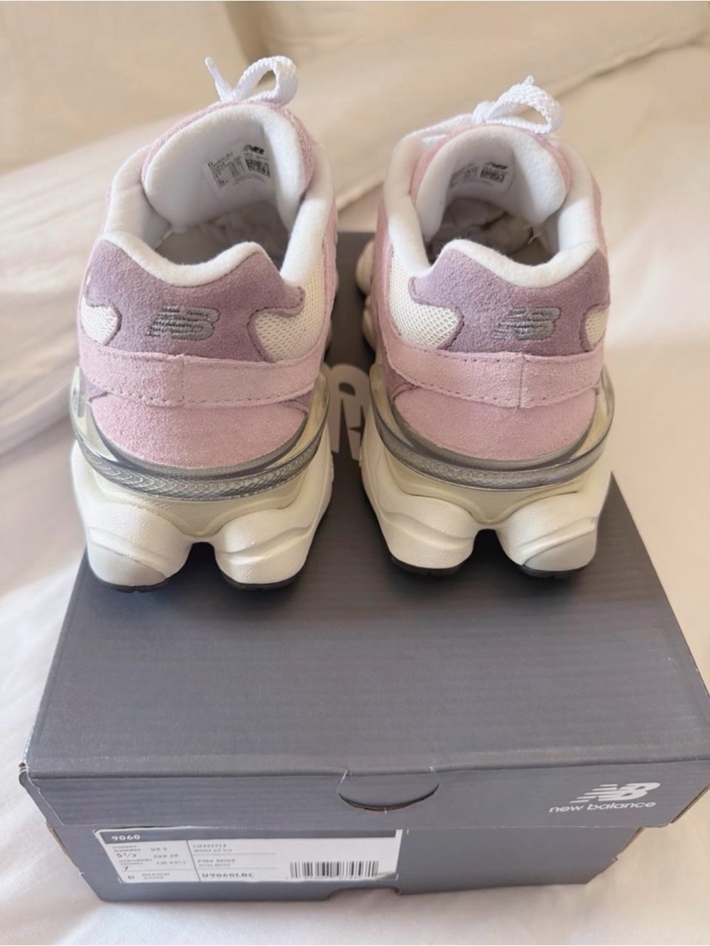 New Balance Women's Pink & Cream Mesh Suede Sneakers - Picture 3 of 8